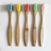 colorful bamboo kids toothbrush with soft brislte - Image 2